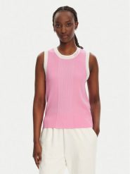 Liu Jo Sport Top TA5092 MS022 Różowy Regular Fit. Czerwone topy damskie Liu Jo Sport, l, bez wzorów, z syntetyku, bez ramiączek. Za 242.99 zł.
