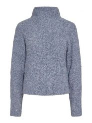 Pieces Sweter w kolorze niebieskim rozmiar: S. Niebieskie golfy damskie Pieces, s, bez wzorów, ze splotem, bez ramiączek. Za 83.42 zł.