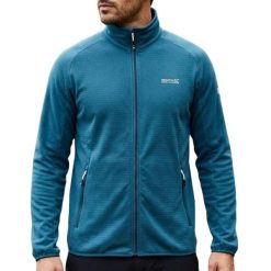 Bluza turystyczna polarowa męska Regatta Highton II Lite. Niebieskie bluzy bez kaptura męskie Regatta, m, z polaru. Za 150.70 zł.