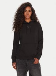 Tommy Jeans Bluza Linear DW0DW21963 Czarny Regular Fit. Czarne bluzy bez kaptura damskie Tommy Jeans, xs, z bawełny. Za 299.99 zł.
