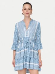 ONLY Sukienka letnia Athena 15219486 Niebieski Regular Fit. Niebieskie sukienki damskie Only, na lato, xs, bez wzorów, z syntetyku, bez kołnierzyka, bez ramiączek. Za 129.99 zł.