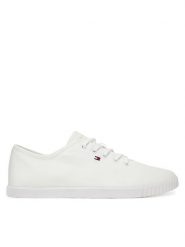 Tommy Hilfiger Tenisówki FW0FW08641 Biały. Białe trampki i tenisówki damskie Tommy Hilfiger, bez wzorów, z materiału. Za 209.99 zł.