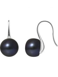 Pearline Srebrne kolczyki z perłami rozmiar: onesize. Czarne kolczyki damskie Pearline, z perłą, srebrne, z zapięciem typu bigiel. Za 239.99 zł.