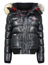 ANAPURNA Kurtka zimowa "Bugsana" w kolorze czarnym rozmiar: XXL. Czarne kurtki damskie ANAPURNA, na zimę, xxl, z aplikacjami, prążkowane, bez kaptura. Za 340.18 zł.