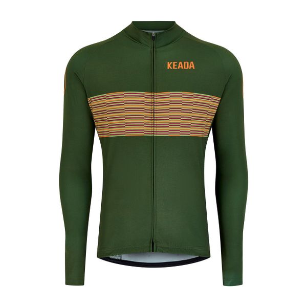 Damska koszulka rowerowa z długim rękawem - Onwards One. Zielone topy sportowe damskie KEADA SPORTS, m, bez wzorów, z dresówki, bez ramiączek. Za 332.00 zł.
