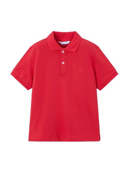 Mayoral Polo 150 Czerwony Regular Fit. Czerwone t-shirty chłopięce Mayoral, bez wzorów, z bawełny, bez ramiączek. Za 59.99 zł.