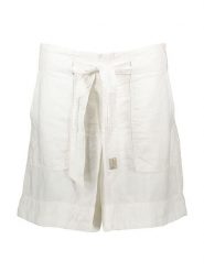 Herrlicher Lniane szorty "Nikole" w kolorze białym rozmiar: W29. Białe szorty damskie Herrlicher, bez wzorów, ze lnu. Za 160.96 zł.