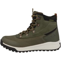 Buty do chodzenia męskie Fila Hikebooster Mid. Zielone buty trekkingowe męskie Fila, z materiału, bez zapięcia, trekkingowe. Za 201.49 zł.