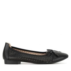 Baleriny Clara Barson. Czarne baleriny damskie Clara Barson, bez wzorów, bez obcasa. Za 69.99 zł.