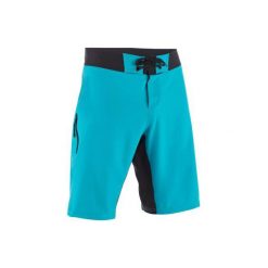 Spodenki surfing długie SBS 500. Niebieskie szorty męskie OLAIAN, bez wzorów, z materiału, sportowe. W wyprzedaży za 49.99 zł.