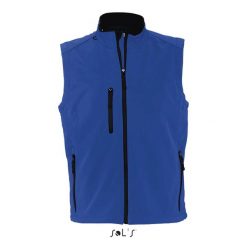 Kamizelka softshell SM Sol's Rallye. Niebieskie kurtki softshell damskie SOL'S, m, bez wzorów, z elastanu, bez kaptura. Za 200.60 zł.
