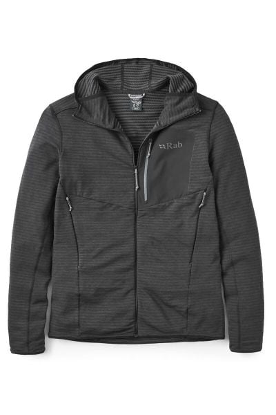 Bluza trekkingowa męska Ascendor Light Hoody. Czarne bluzy z kapturem męskie RAB, m, z hardshellu. Za 449.99 zł.