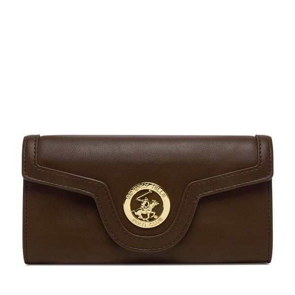 Portfel Beverly Hills Polo Club. Brązowe portfele damskie Beverly Hills Polo Club, bez wzorów. Za 79.99 zł.