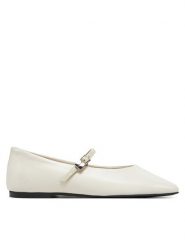 Calvin Klein Baleriny Ballerina New Buckle - Lth HW0HW02483 Beżowy. Brązowe baleriny damskie CALVIN KLEIN, bez wzorów, ze skóry, bez obcasa. Za 439.99 zł.