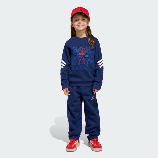 Zestaw Adidas Marvel Spider-Man Jogger. Białe spodnie dresowe damskie Adidas, bez wzorów, z dresówki. Za 279.00 zł.