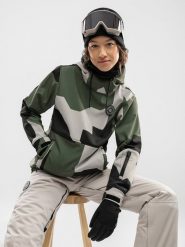 Siroko Kurtka narciarska "W1-W" w kolorze szaro-oliwkowym rozmiar: M. Brązowe kurtki narciarskie i snowboardowe damskie SIROKO, m, bez wzorów, bez kaptura, narciarskie. Za 223.99 zł.