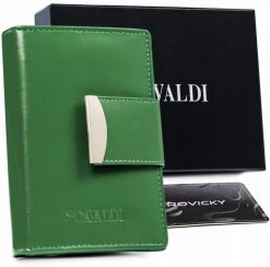 Portfel skórzany 4U Cavaldi RD-04-GCL zielony. Zielone portfele damskie 4U Cavaldi, bez wzorów, ze skóry. Za 69.99 zł.