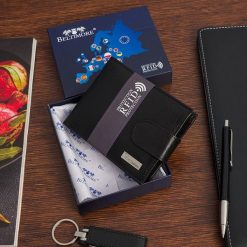 Męski portfel skórzany klasyczny duży poziomy czarny skóra nat Beltimore P07. Czarne portfele męskie bez wzorów, ze skóry. Za 69.99 zł.