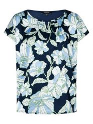 More & More Koszulka w kolorze granatowo-błękitnym rozmiar: 46. Niebieskie bluzki damskie MORE & MORE, bez wzorów, bez kołnierzyka. Za 78.99 zł.