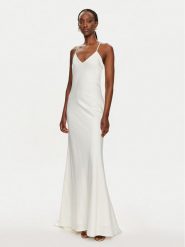 YAS Sukienka wieczorowa Dottea 26031922 Biały Slim Fit. Białe sukienki damskie YAS, l, bez wzorów, z syntetyku, wizytowe, bez kołnierzyka, bez ramiączek. Za 379.99 zł.