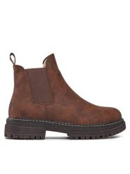 Roxy Sztyblety ARJB700754 Brązowy. Brązowe botki damskie Roxy, ze skóry, bez obcasa, na płaskiej podeszwie, bez zapięcia. Za 449.99 zł.