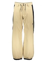 Quicksilver Spodnie narciarskie "Snow Down" w kolorze beżowo-czarnym rozmiar: L. Brązowe spodnie materiałowe męskie QUICKSILVER, bez wzorów. Za 340.18 zł.