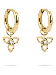 Tamaris Kolczyki-kreole z cyrkoniami rozmiar: onesize. Żółte kolczyki damskie Tamaris, z cyrkonią, ze stali. Za 108.99 zł.