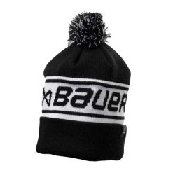 Czapka Unisex Dla Dorosłych Dzianinowa. Czarne czapki męskie BAUER, bez wzorów, z dzianiny. Za 246.99 zł.