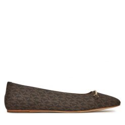Baleriny MICHAEL Michael Kors. Brązowe baleriny damskie MICHAEL Michael Kors, bez wzorów, ze lnu, bez obcasa. Za 399.99 zł.