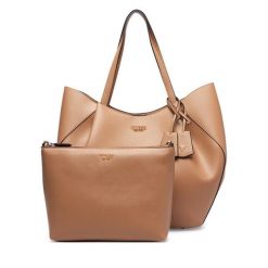 Torebka Guess. Brązowe torebki klasyczne damskie Guess, z aplikacjami, bez dodatków. Za 642.99 zł.