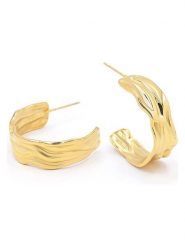 MOODE Kolczyki-półkreole "Eloise" rozmiar: onesize. Żółte kolczyki damskie MOODE, ze stali. Za 43.99 zł.