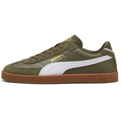 Buty damskie sportowe sneakersy Puma CLUB II ERA. Zielone buty sportowe na co dzień damskie Puma, bez wzorów, z zamszu, trekkingowe. Za 390.00 zł.