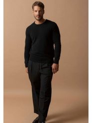 Perfect Cashmere Kaszmirowy sweter "Eden" w kolorze czarnym rozmiar: M. Czarne swetry męskie Perfect Cashmere, m, bez wzorów, z kaszmiru, bez kołnierzyka. Za 638.45 zł.