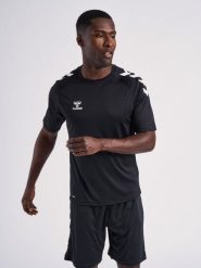 Koszulka sportowa męska Hummel Core XK Poly T-Shirt S/S. Niebieskie t-shirty męskie HUMMEL, m, z materiału, bez ramiączek, do piłki ręcznej. Za 123.00 zł.