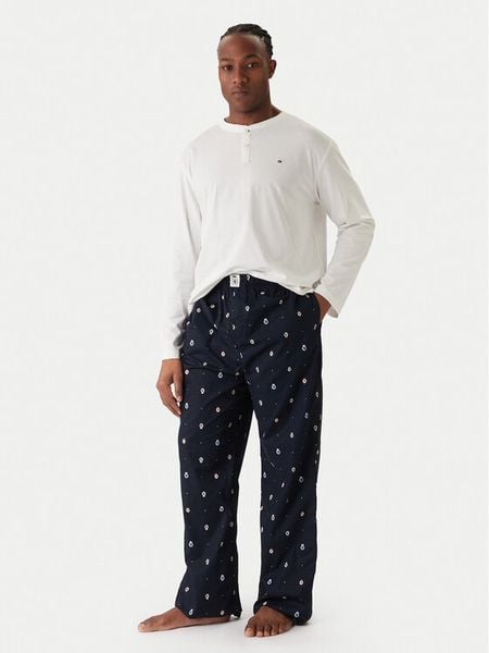 Tommy Hilfiger Piżama UM0UM03592 Écru Regular Fit. Piżamy męskie Tommy Hilfiger, l, bez wzorów, z bawełny, bez ramiączek. Za 309.99 zł.