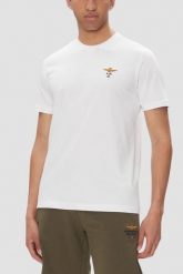 AERONAUTICA MILITARE Biały bawełniany męski t-shirt, Rozmiar XL. Białe t-shirty męskie AERONAUTICA MILITARE, l, bez wzorów, z bawełny, bez kołnierzyka. Za 229.99 zł.