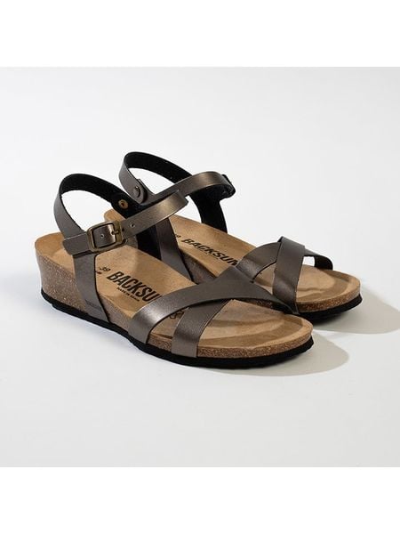 BACKSUN Sandały w kolorze szarym na koturnie rozmiar: 41. Szare sandały damskie Backsun, bez wzorów, z materiału, bez obcasa, na koturnie. Za 130.99 zł.