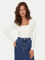ONLY Bluzka Lea 15302647 Biały Slim Fit. Białe bluzki damskie Only, xl, bez wzorów, z syntetyku, bez ramiączek. Za 79.99 zł.