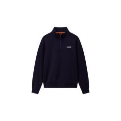 Bluza z zamkiem 1/2 Napapijri B-Small Box. Niebieskie bluzy bez kaptura męskie Napapijri, xl, ze skóry. Za 299.90 zł.