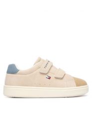 Tommy Hilfiger Sneakersy Low Cut Velcro Sneaker T1X9-35218-1959 M Beżowy. Brązowe buty sportowe chłopięce Tommy Hilfiger, ze skóry, bez zapięcia. Za 279.99 zł.