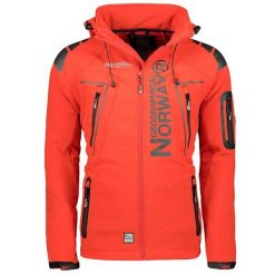 Kurtka sportowa męska Geographical Norway Techno MEN 056 BS3 z regulowanym. Czerwone kurtki treningowe męskie Geographical Norway, m, bez wzorów. Za 259.00 zł.