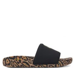 Klapki Skechers. Brązowe klapki damskie Skechers, bez wzorów, bez obcasa. Za 169.99 zł.