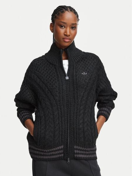 Adidas Kardigan Cable Knit Firebrid Track Top KT2289 Czarny Regular Fit. Czarne kardigany damskie Adidas, m, bez wzorów, z syntetyku, bez ramiączek. Za 599.99 zł.