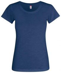 Clique Slub-T Women koszulka 100% bawełna. Niebieskie t-shirty damskie CLIQUE, l, bez wzorów, z bawełny, bez kołnierzyka. Za 117.07 zł.