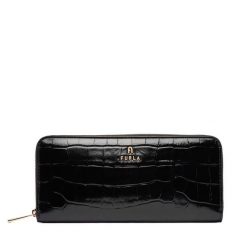Portfel Furla. Czarne portfele damskie Furla, bez wzorów. Za 809.99 zł.