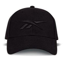 Czapka z daszkiem Reebok Vector. Czarne czapki męskie Reebok, bez wzorów, z materiału. Za 69.99 zł.