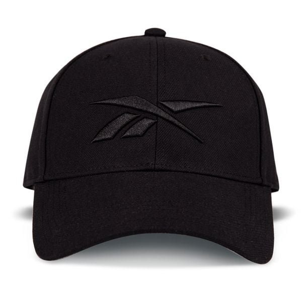 Czapka z daszkiem Reebok Vector. Czarne czapki męskie Reebok, bez wzorów, z materiału, sportowe. Za 69.99 zł.