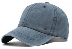 Letnia Męska Czapka z Daszkiem, Regulowane Zapięcie, Granatowa. Niebieskie czapki męskie Pako Jeans, na lato, bez wzorów, z bawełny. Za 55.00 zł.