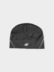 4F Czapka do biegania uniseks - czarna L/XL. Czarne czapki męskie 4f, bez wzorów, z elastanu, klasyczne. W wyprzedaży za 29.99 zł.