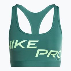 Biustonosz treningowy Nike Pro Swoosh Light Support. Zielone biustonosze sportowe damskie Nike, bez wzorów. Za 129.99 zł.